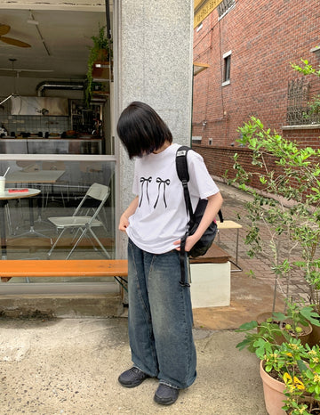 Amme Rivet Washing Wide Denim Pants